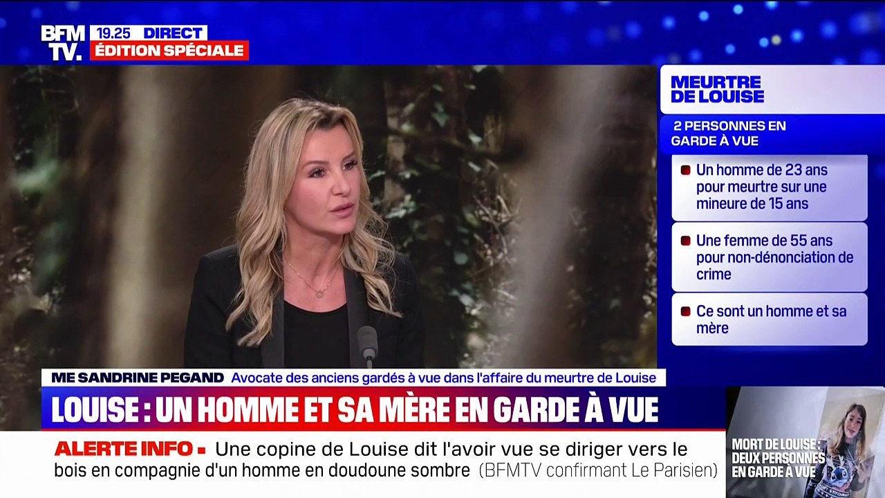 Meurtre de Louise: l'emploi du temps du suspect interpellé vendredi "ne venait pas corroborer les éléments du dossier", affirme son avocate