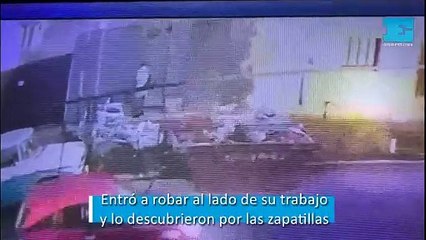 Entró a robar al lado de su trabajo y lo descubrieron por las zapatillas