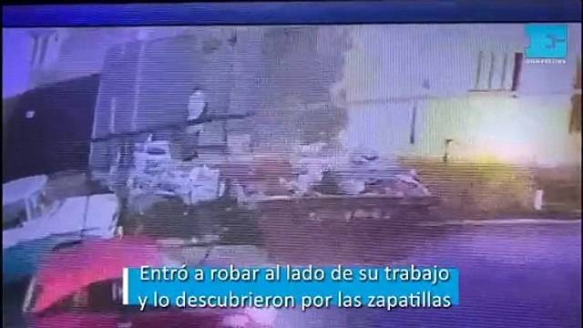 Entró a robar al lado de su trabajo y lo descubrieron por las zapatillas