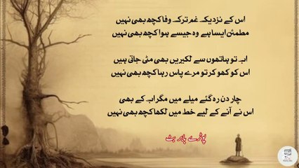 Wafa Kuch bhi nahi .... Urdu beautiful sad gazal poetry shayari status 🥀💔