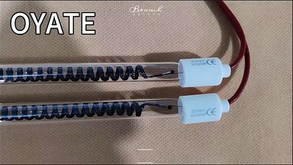 525mm 1200w Quartz tube medium wave carbon fiber infrared heating rod lamps for ink drying