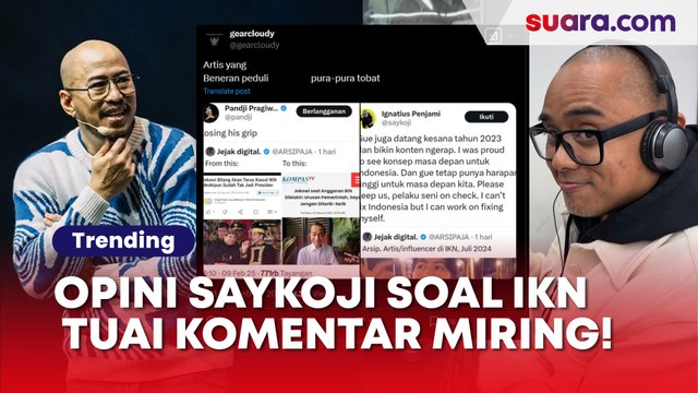 Beda dari Pandji Pragiwaksono, Opini Saykoji soal IKN Tuai Komentar Miring