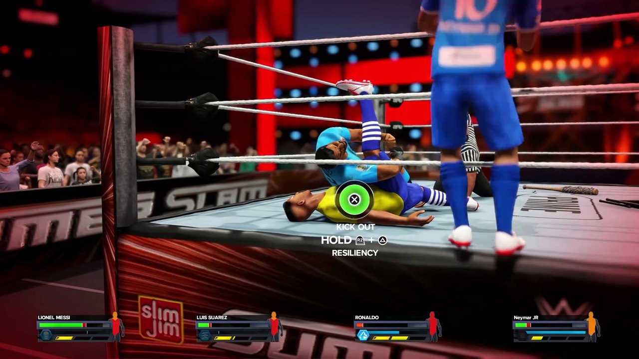 WWE 2K24 - Messi vs. Neymar vs. Ronaldo vs. Suarez - Extreme Rules Elimination Match