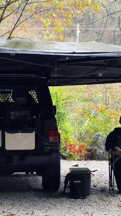 Camping in the rain｜Car camping｜Immersive camping