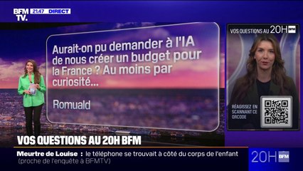 VOS QUESTIONS AU 20H - Aurait-on pu demander à l'intelligence artificielle de créer un budget pour la France?