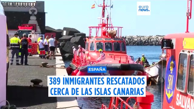 Cientos de inmigrantes rescatados frente a las costas de las Islas Canarias