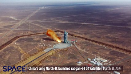 Drone Footage Of Chinese Rocket Launched A Yaogan-34 Satellite