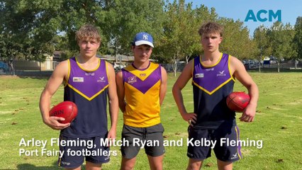 Football: Port Fairy's Arley Fleming, Kelby Fleming and Mitch Ryan