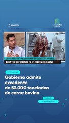 Gobierno admite excedente de 53.000 toneladas de carne bovina