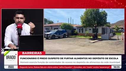 FUNCIONÁRIO É PRESO APÓS FURTAR ALIMENTOS DA CANTINA DE ESCOLA