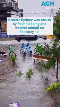 Sydney battered by rain and flash flooding