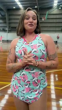 Ebene Montgomery demonstrates rollerskating