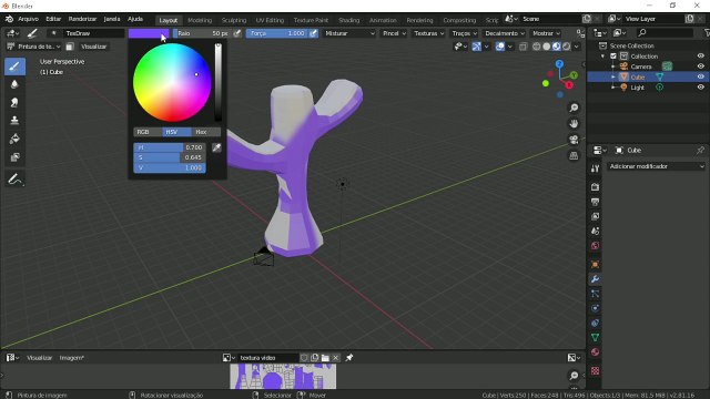 Pintura de Textura Não Funciona | Blender | Como Resolver | How to solve the problem of texture painting not working in Blender • Material does not accept color #videotutorial #blenderbrasil