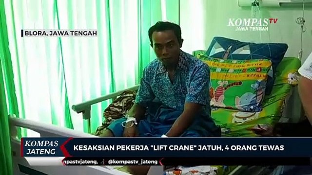 Kesaksian Korban Selamat Lift Crane Jatuh di Blora
