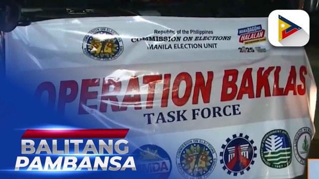Comelec at iba pang gov't agencies, sanib-puwersa sa Oplan Baklas para sa 2025 midterm election