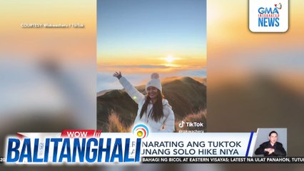 Travel vlogger, narating ang tuktok ng Mt. Pulag sa unang solo hike niya | Balitanghali