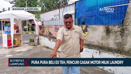 Pura-Pura Beli Es Teh, Pencuri Gasak Motor Milik Laundry