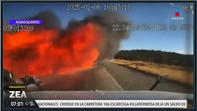 Carambola entre cinco tráileres deja dos muertos en Aguascalientes