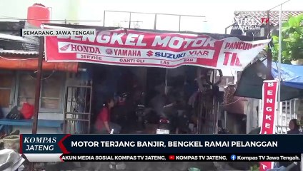 Motor Terjang Banjir, Bengkel Ramai  Pelanggan
