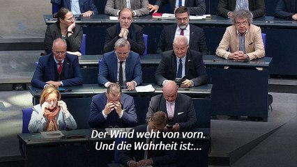 Scholz im Bundestag: "Der Wind weht von vorn"