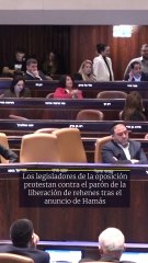 Caos en el parlamento israelí: Hamás no liberará más rehenes