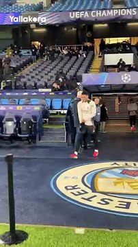 رفضوا السير على شعار مانشستر سيتي.. المران الأخير لريال مدريد في الاتحاد قبل الكلاسيكو الأوروبي 🏃