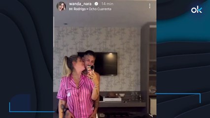Wanda Nara publica un vídeo de su amante tocándole un pecho