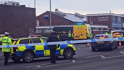 Pedestrian hit by lorry in Gunstore Road, Hilsea, with emergency services at the scene