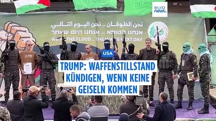 Trump: Waffenstillstand kündigen, wenn Hamas Geiseln nicht bis Samstag freilässt