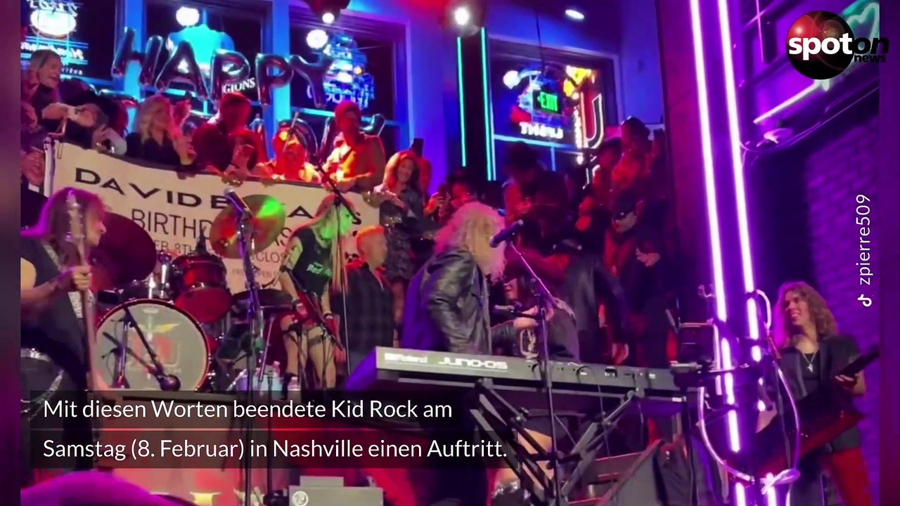 Frustrierter Kid Rock stürmt von der Bühne