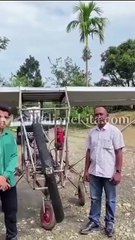 Charlos Sitepu, pemuda asal Langkat, sukses merakit pesawat hasil kerja keras dan kreativitasnya