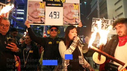 Des Israéliens dans les rues de Tel-Aviv après que le Hamas a reporté la libération d'otages