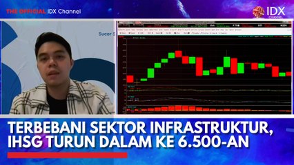 Terbebani Sektor Infrastruktur, IHSG Turun Dalam ke 6.500-an