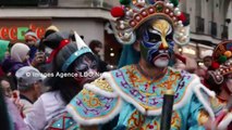 Nouvel an lunaire asiatique 2025 dans le quartier Chinatown. Paris/France - 09 Février 2025