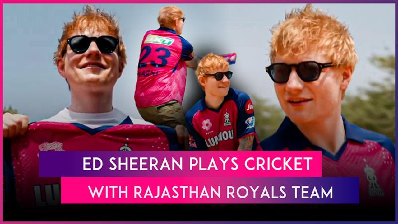 Ed Sheeran Enjoys Scooter Ride With Arijit Singh, Teams Up With Rajasthan Royals’ Stars For Cricket