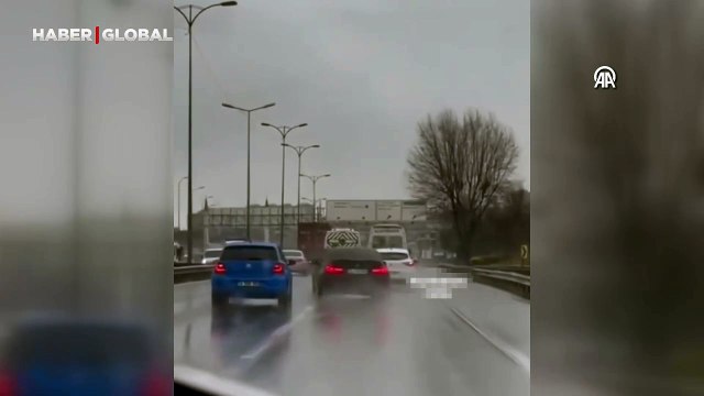 Makas atan sürücüye para cezası