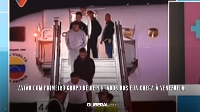 Avião com primeiro grupo de deportados dos EUA chega à Venezuela