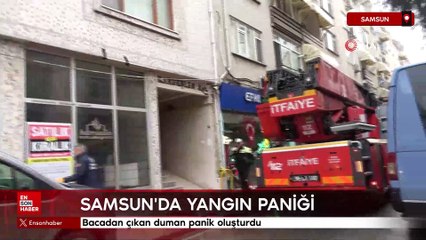 Samsun'da bacadan çıkan duman panik oluşturdu