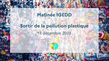 Matinée de l'IGEDD : Sortir de la pollution plastique