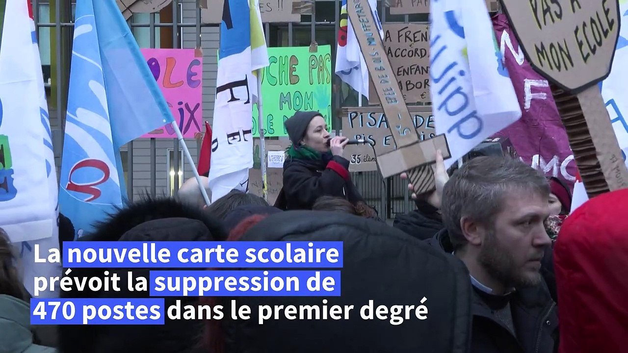 Enseignement: forte mobilisation à Paris contre les fermetures de classes