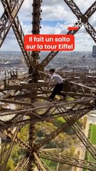 Un salto à 130 m de haut sur la tour Eiffel !