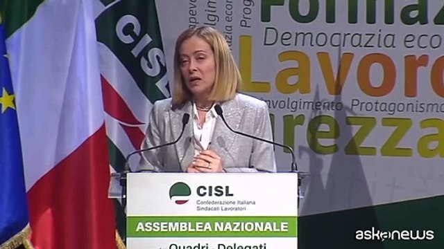 Meloni alla Cisl: Serve nuova alleanza tra imprese e lavoratori