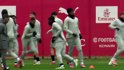 AC Milan train ahead of UCL play-off first leg away at Feyenoord