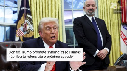 Donald Trump promete 'inferno' caso Hamas não liberte reféns até o próximo sábado