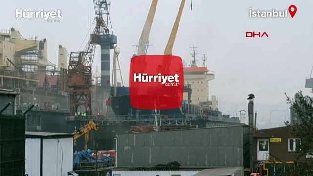 Tuzla Tersanesi’nde gemide yangın