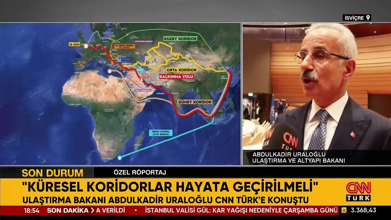 Ulaştırma ve Altyapı Bakanı Abdulkadir Uraloğlu CNN TÜRK'e konuştu
