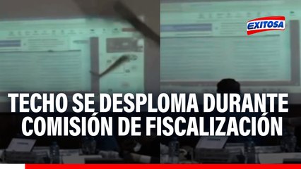¡El colmo! Techo se desploma durante sesión de Comisión de Fiscalización: Estructura cayó cerca de congresista