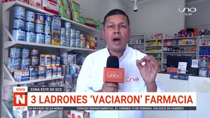 Delincuentes 'vaciaron' una farmacia en Santa Cruz