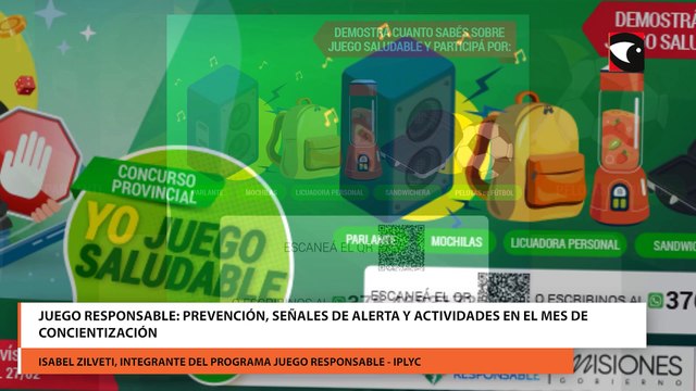 Juego Responsable prevención, señales de alerta y actividades en el mes de concientización