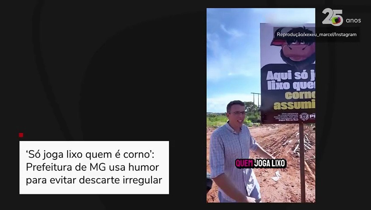 ‘Só joga lixo quem é corno’: Prefeitura de MG usa humor para evitar descarte irregular